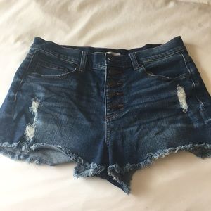 High Rise Denim Shorts